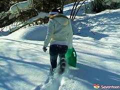 Extra-ordinary Outdoors Scene In Snowy Grounds Along Impatient Teen Girl Porn Videos