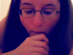 Sexy Chick In Glasses Is Giving A Deep Blowjob Porn Videos